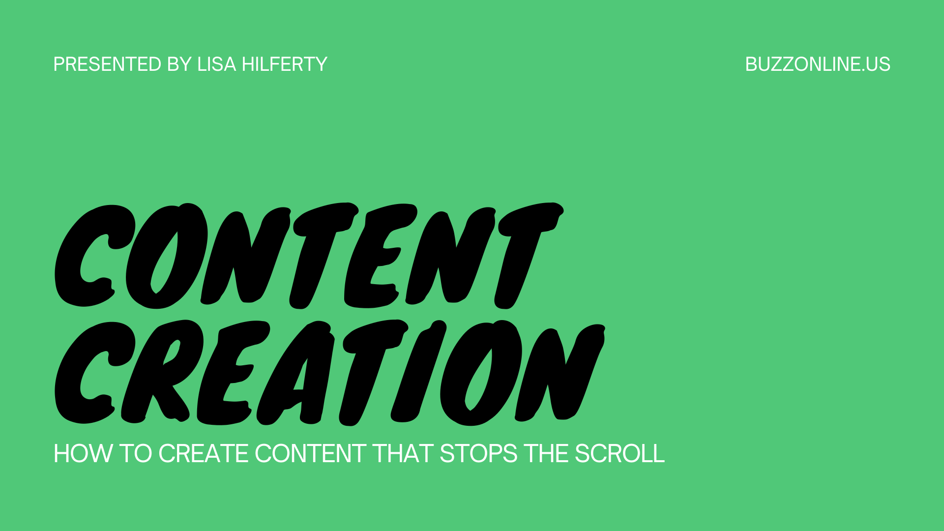 Content Creation Title page