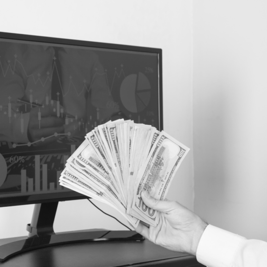 Business owner reviewing marketing analytics and results to measure leads, website traffic, and sales to determine if marketing is actually working.